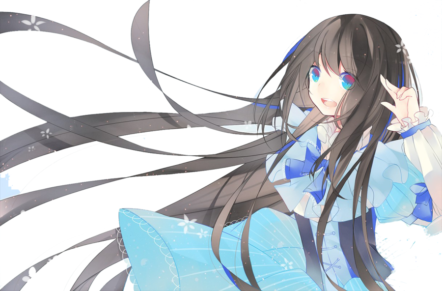 Google Image Result For Http - Anime Black Hair Blue Eyes Female Pokemon (900x592), Png Download