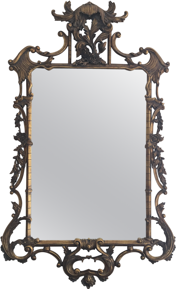 Chinese Chippendale Style Hand-carved Antique Gold (1200x1200), Png Download