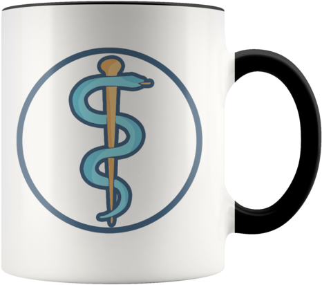 Rod Of Asclepius Ancient Greek Spiritual Symbol 11oz - Mug (480x480), Png Download