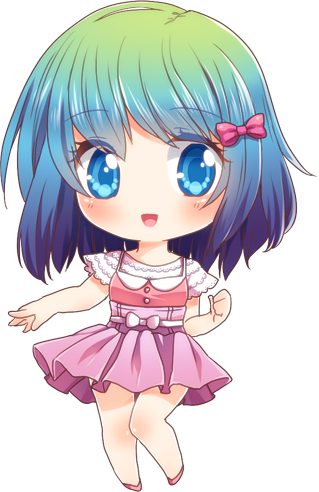 Chibi Anime Girl (319x492), Png Download