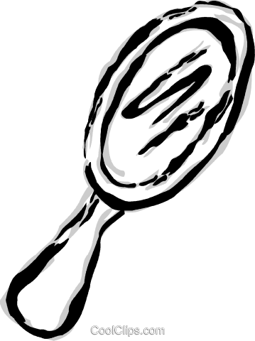 Hand Mirror Royalty Free Vector Clip Art Illustration - Espelho De Mão Vetor Png (359x480), Png Download