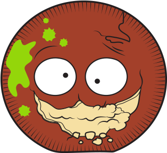 Barf Biscuit Brown - Grossery Gang Barf Biscuit (400x400), Png Download