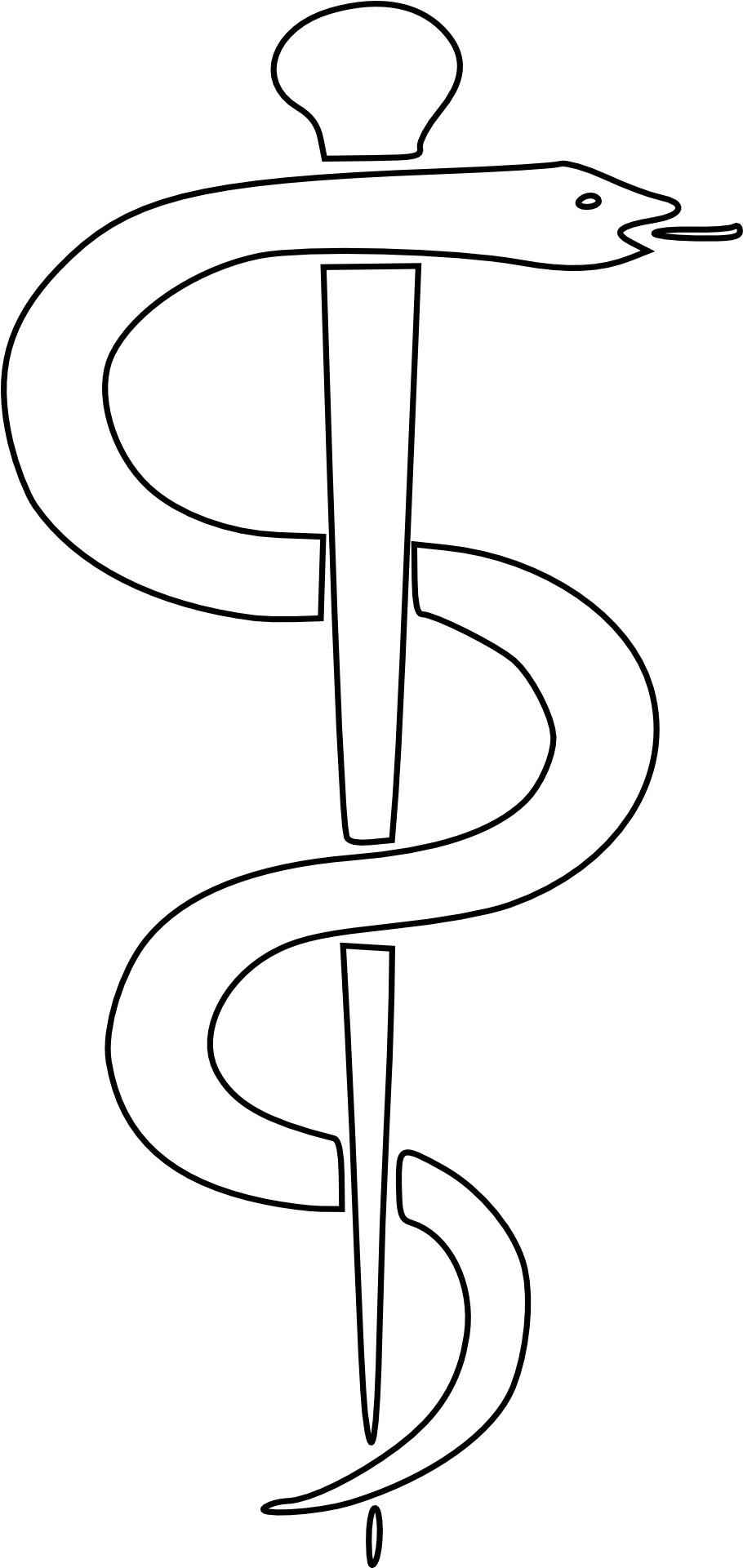 In Greek Mythology, The Rod Of Asclepius - Aesculapian Snake (960x1920), Png Download
