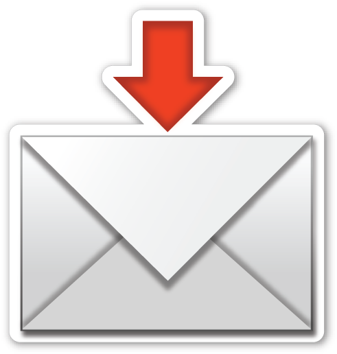 Envelope With Downwards Arrow Above - Envelope Png Emoji (503x529), Png Download