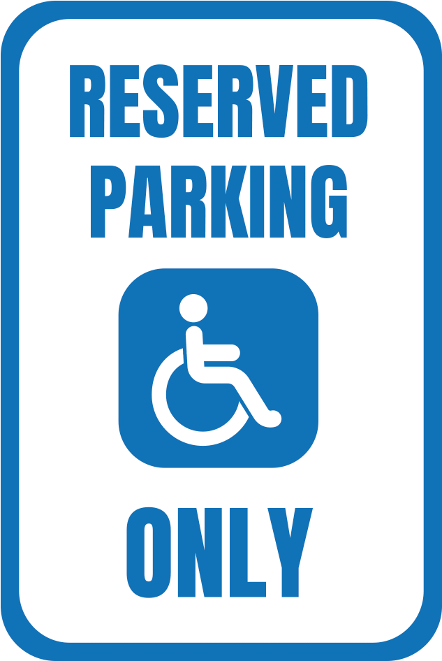 Reserved Parking , 12" X 18" - Disability (1000x1000), Png Download
