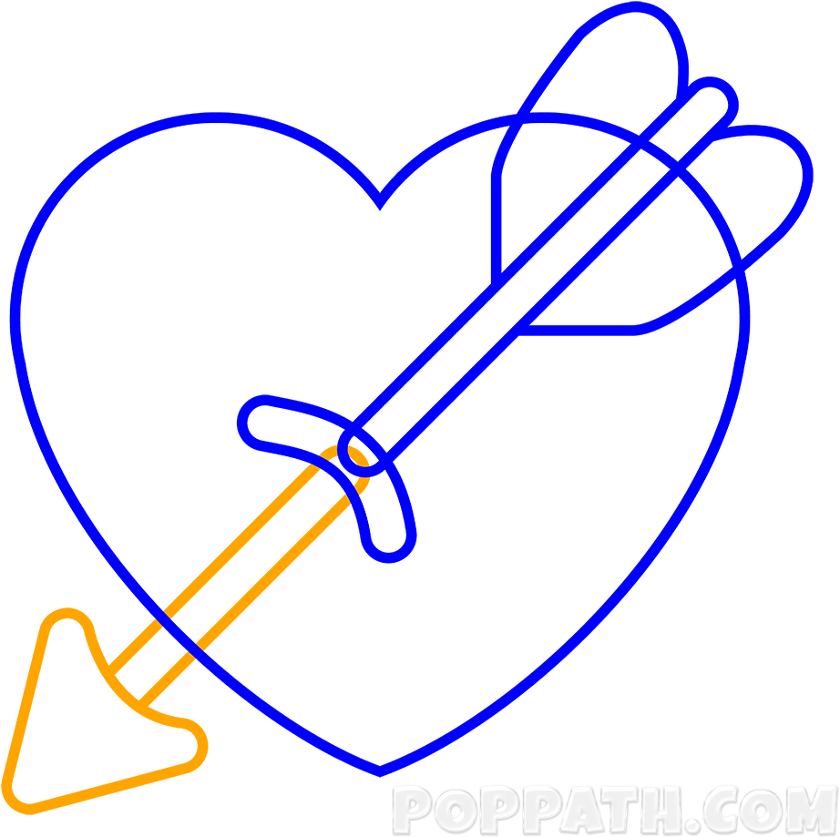 Finish The Arrow By Extending It From The Other End - Drawing (1000x1000), Png Download