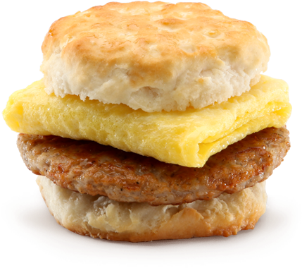 Sausage Biscuit Mcdonalds (444x445), Png Download