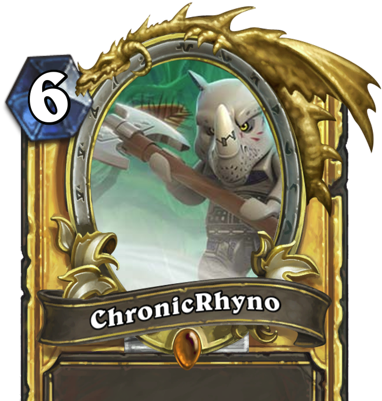 Chronicrhyno On Twitter - Self Made Hearthstone Cards (400x400), Png Download