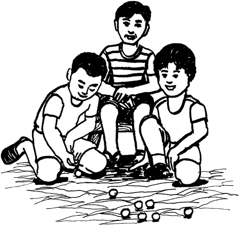 Home - Playing Marbles Clipart Black And White (500x477), Png Download