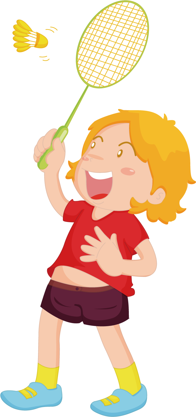 Badminton Clipart Child - Children Playing Badminton (1500x1500), Png Download