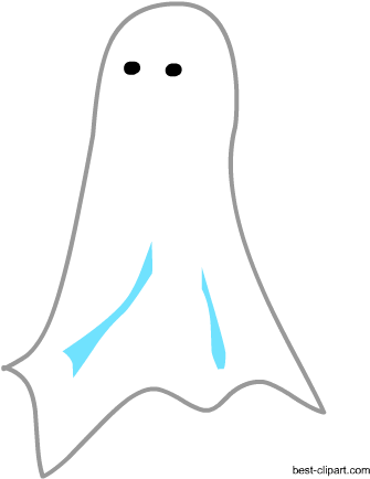 Cute Cartoon Ghost Free Clip Art - Cartoon (450x450), Png Download