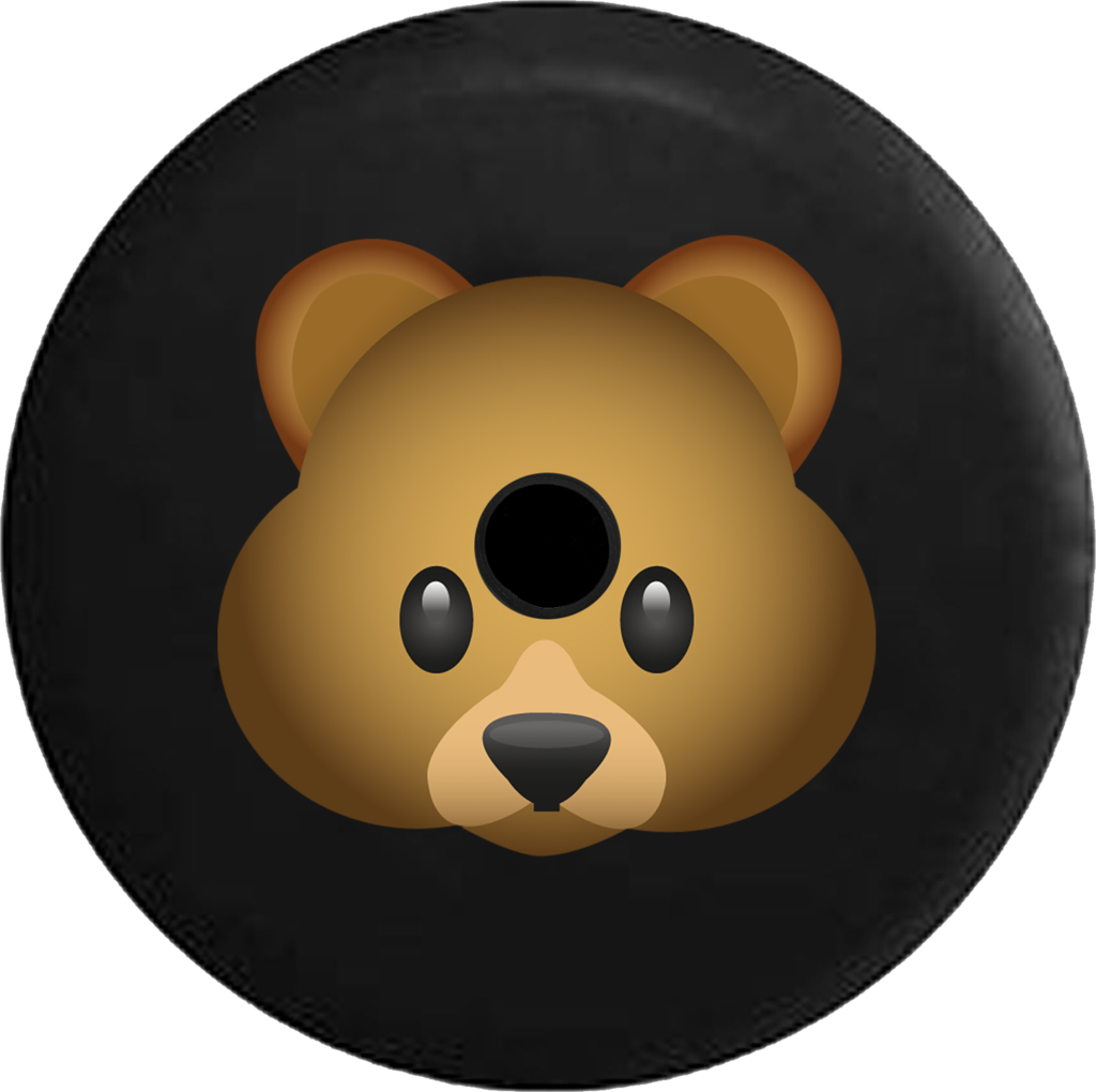 Jeep Wrangler Jl Backup Camera Day Teddy Bear Emoji - Tire Cover Pro (1024x1020), Png Download