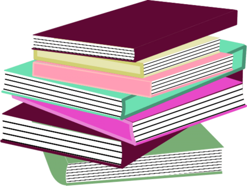 Picture Royalty Free Stock Best Photos Of Books Clip - Stack Of Books Pink (600x453), Png Download