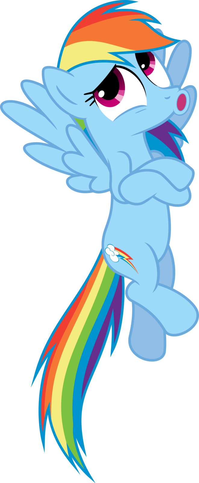 My Little Pony - Rainbow Dash Whistling (661x1600), Png Download