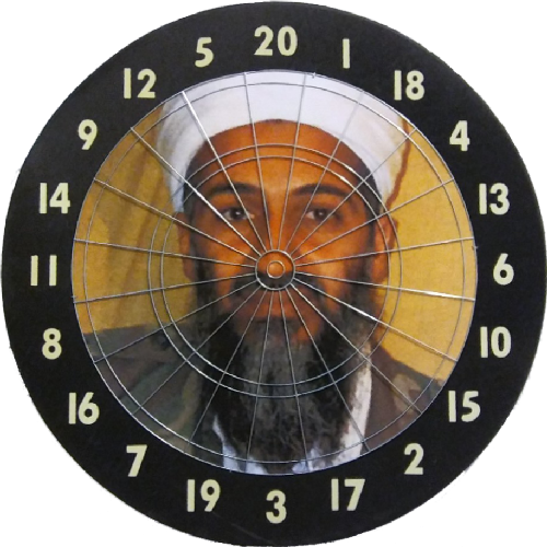 Osama Bin Laden - Trademark Global Trademark Games Paper Dart Board (500x500), Png Download