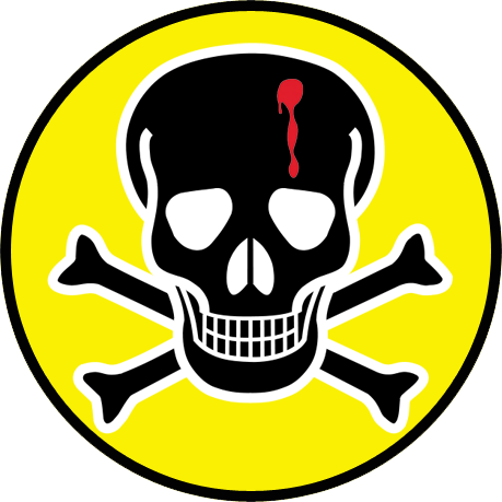 Red Skull And Cross Bones (459x459), Png Download