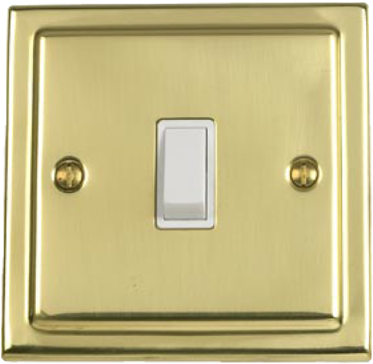 Victorian White Single Light Switch - Gold Light Switch Png - Free ...