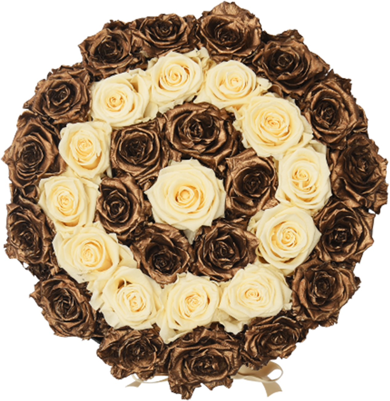 Orb Grand Gold And Champagne Rows Roses - Illustration (2000x2000), Png Download