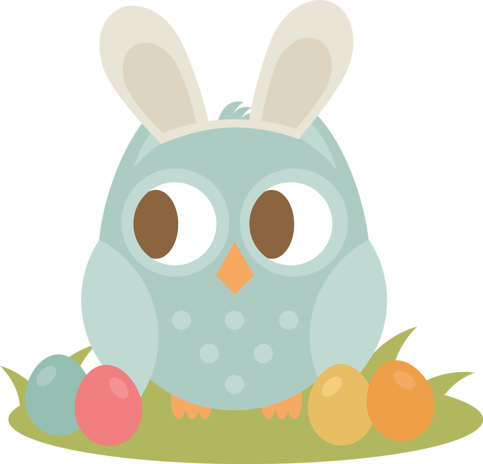 Just Go To The Miss Kate Cuttables Store - Easter Owl Clipart (1600x1536), Png Download