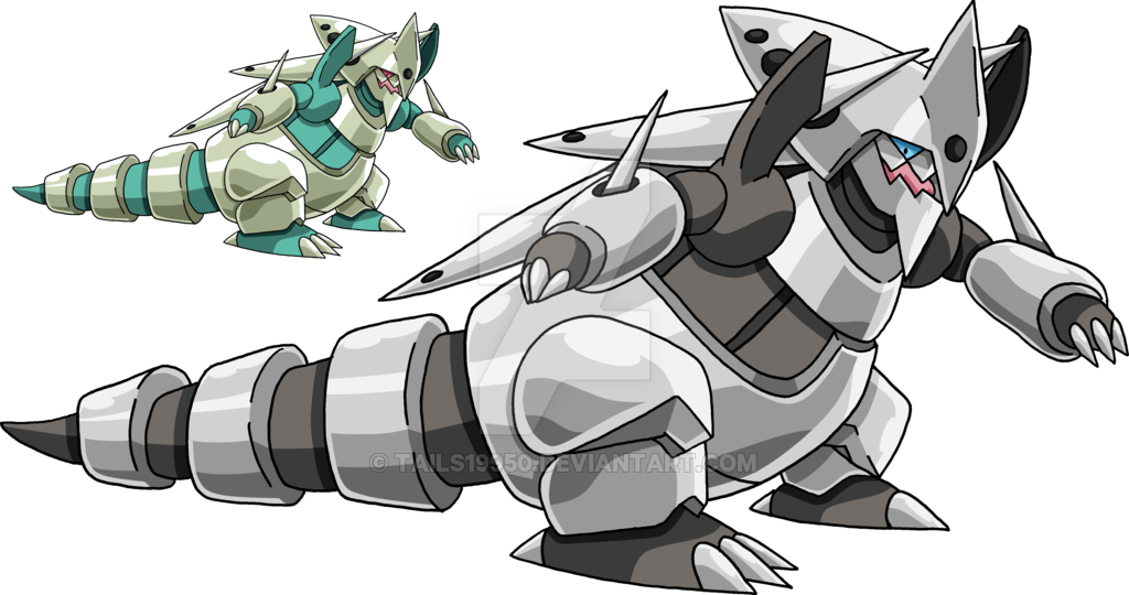 Mega Aggron By Tails19950 On Deviantart - Back Of Mega Aggron (1024x540), Png Download