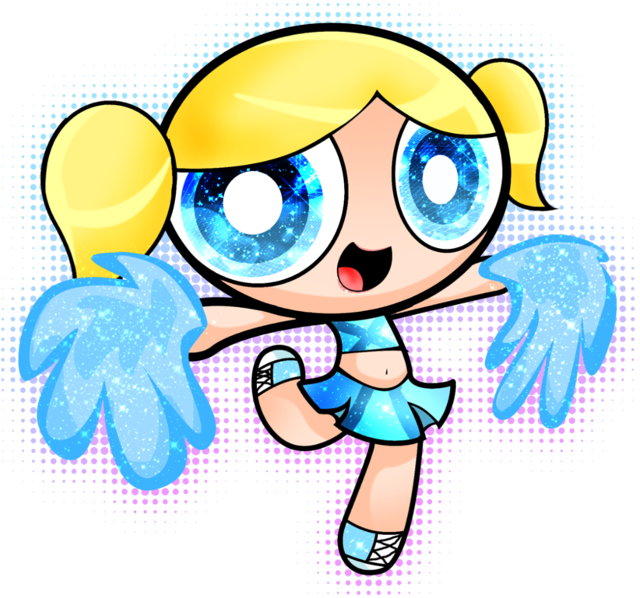 Rialto Panthers Junior All American Football & Cheer - Powerpuff Girls Bubbles Cheerleader (640x598), Png Download