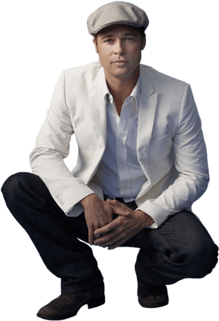 Share This Image - Brad Pitt Png (383x500), Png Download