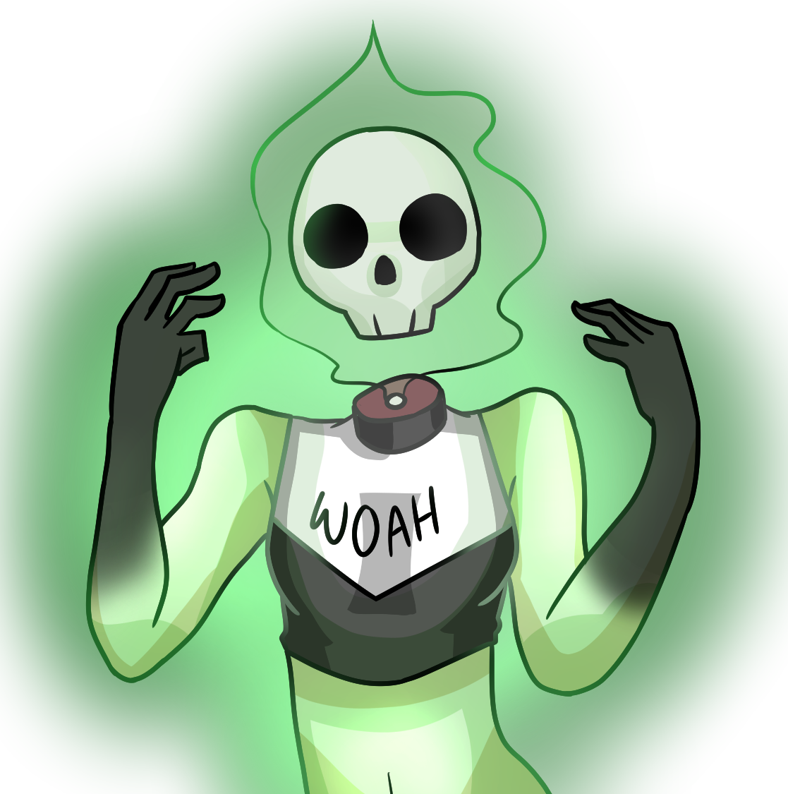 She's A Lesbian Skeleton Pyromancer, And A Cheerleader - Portable Network Graphics (1117x1125), Png Download