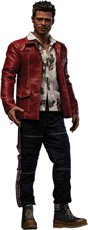 Tyler Durden Red Jacket Version Sixth Scale Figure - Halloween Costumes 2018 Men (373x865), Png Download