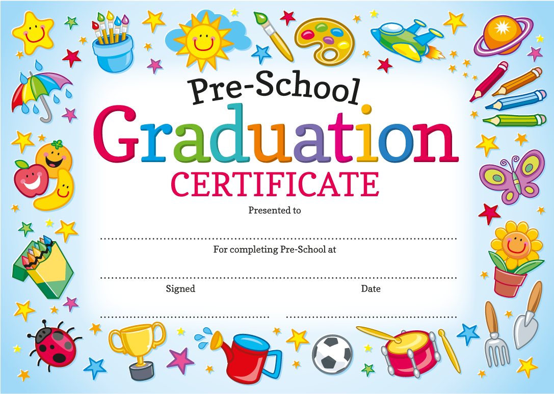 Ft165 Pre School Graduation Certificate - Pre School Graduation Certificate (1200x1200), Png Download