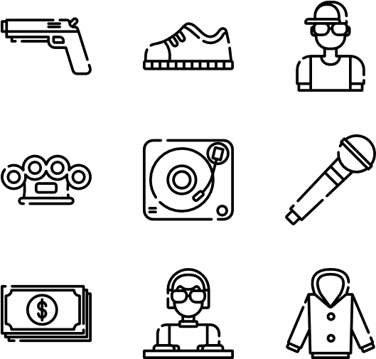 Hip Hop - Web Design Line Icon (600x564), Png Download
