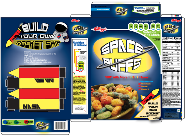Cereal Box Design Space (600x446), Png Download