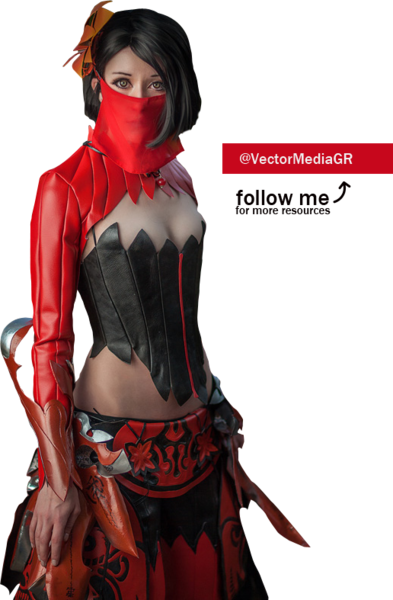 Blade And Soul Cosplay Psd - Halloween Costume (393x600), Png Download