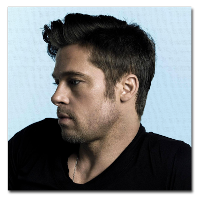 Brad Pitt Three Canvas Print - Brad Pitt (400x400), Png Download