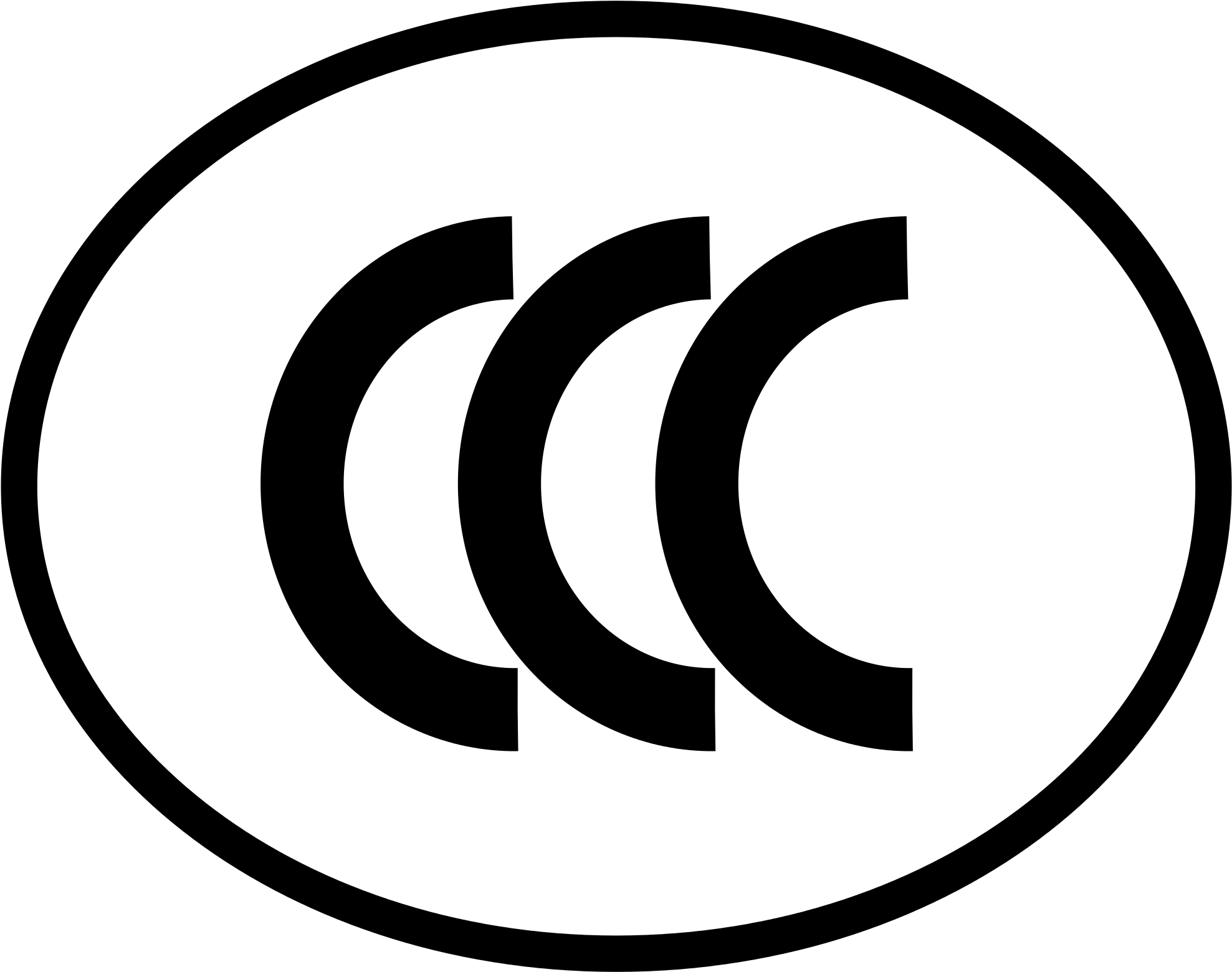 The China Compulsory Certificate Mark, Commonly Known - Ccc Mark (2000x1667), Png Download