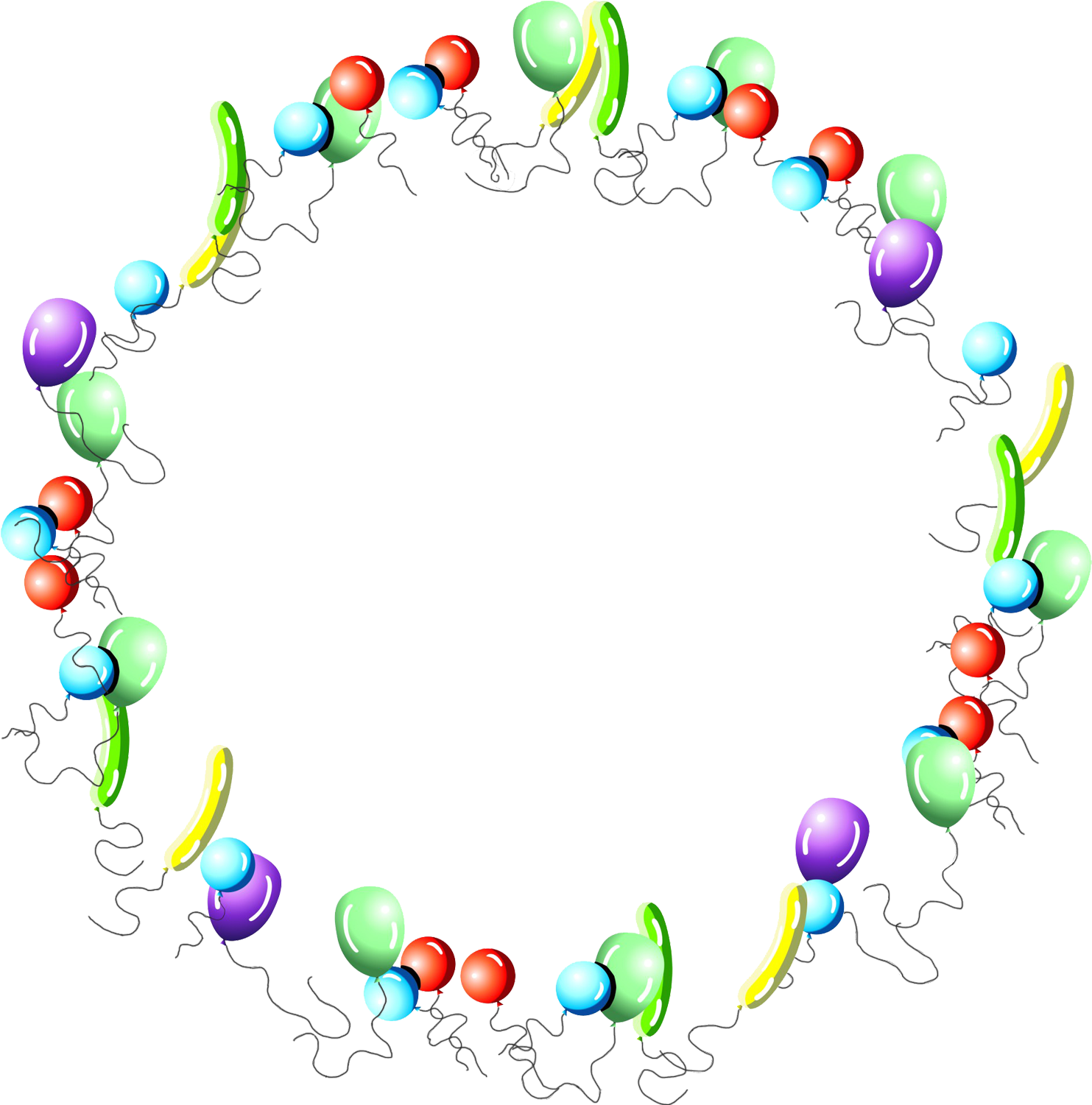 Birthday Border Png - Children Holding Hands In A Circle (1500x1500), Png Download
