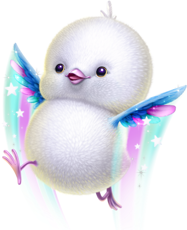 Comet The Star Chick - Cartoon (575x475), Png Download