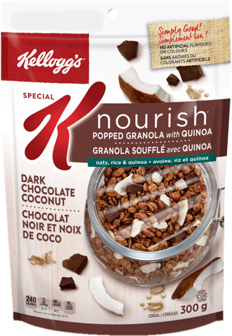Special K Nourish* Dark Chocolate Coconut Popped Granola - Special K Nourish Granola (578x802), Png Download
