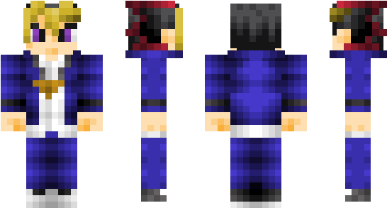 Minecraft Skin Yugi - Minecraft (600x348), Png Download