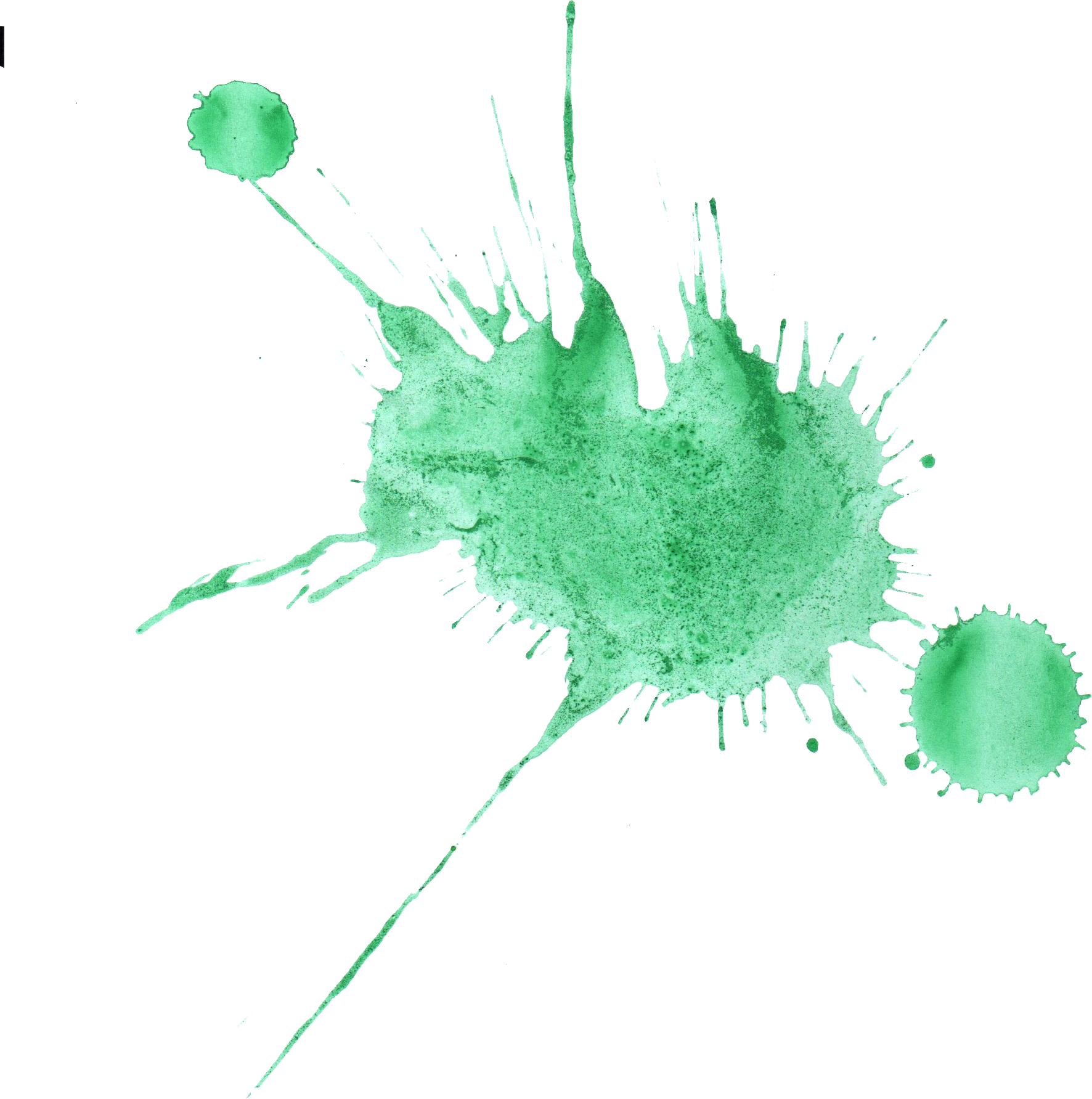 16 Green Watercolor Splatter - Transparent Mint Watercolor Splash (1772x1783), Png Download