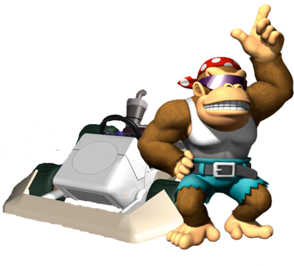 Banner Transparent Library Afro Clipart Funky - Funky Kong Mario Kart Wii (633x533), Png Download