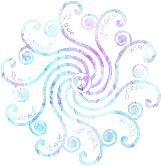 Elec Blue Mist Love Peace - Illustration (600x600), Png Download