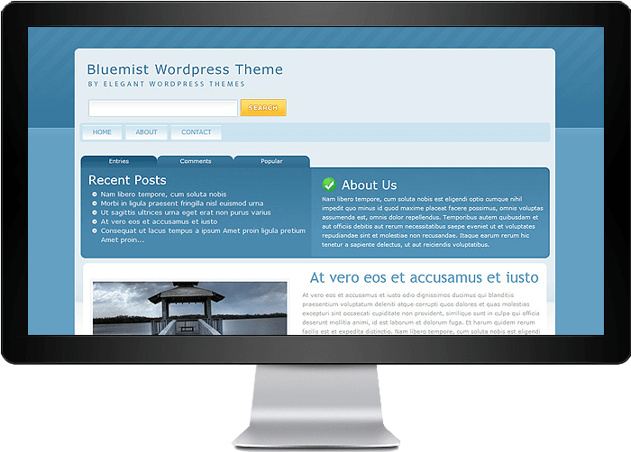 Bluemist Wordpress Theme - Wordpress (1170x502), Png Download