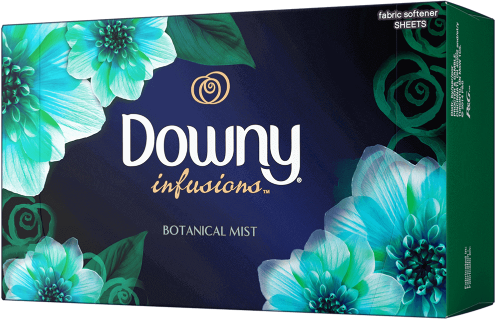 Downy Infusions Botanical Mist Fabric Softener Sheets, (1210x1210), Png Download