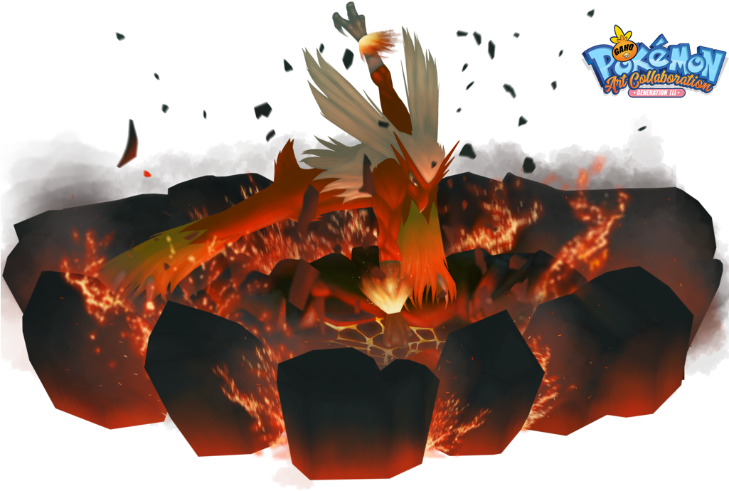 #257 Blaziken Used Overheat And Blaze Kick In Our Pokemon - Blaziken (1024x709), Png Download