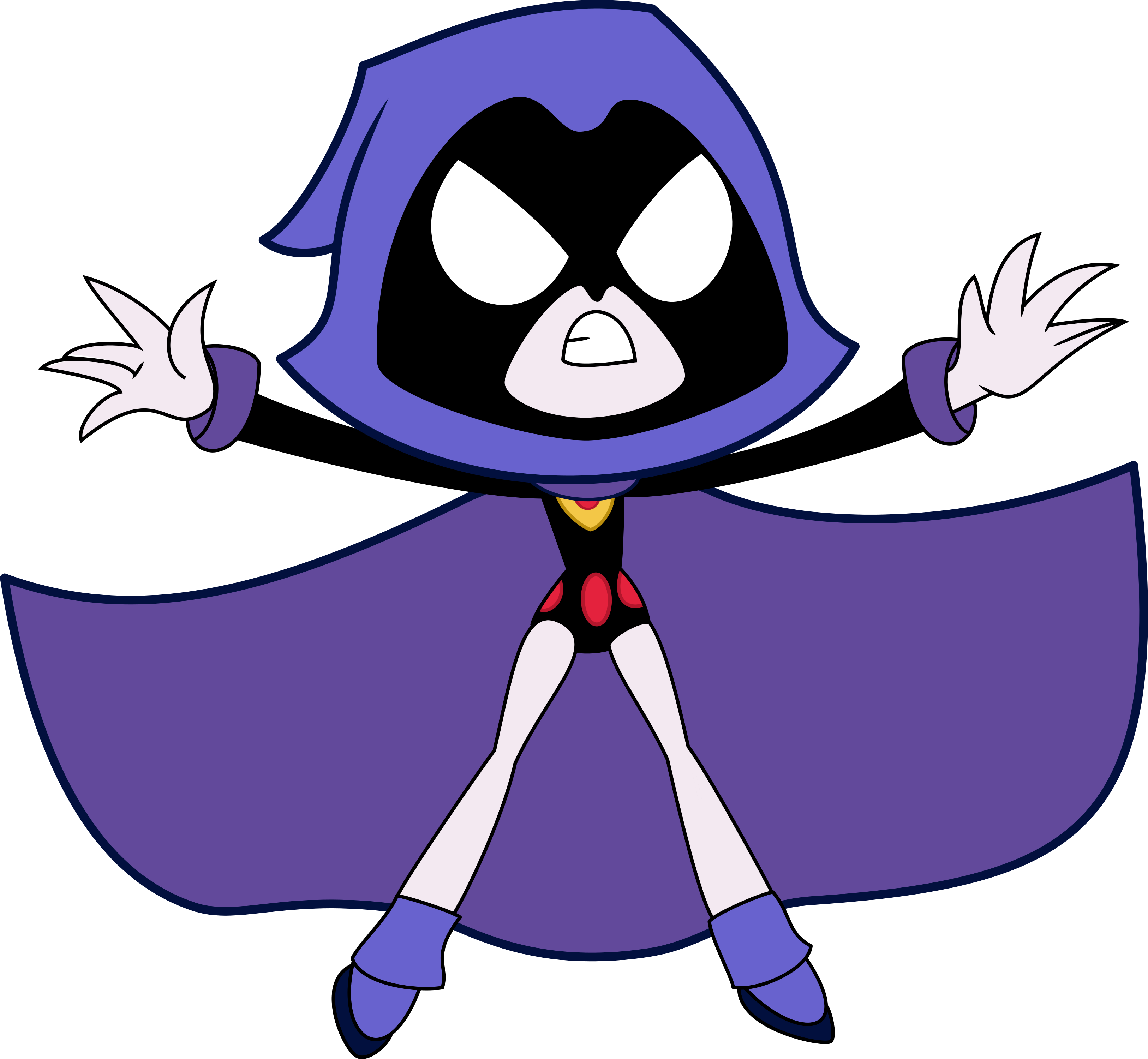 Royalty Free Stock Teen Clipart Vector - Raven Teen Titans Go (3252x3000), Png Download