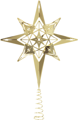 Top Star 23 Cm, Goldplated (460x460), Png Download