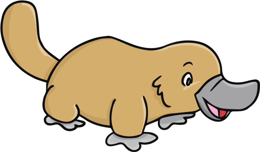 Platypus Clip Art - Duck Billed Platypus Clipart (839x494), Png Download