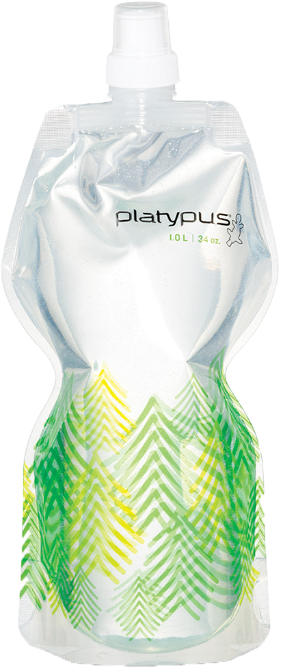 Platypus Soft Bottle With Closure Cap, Red, 1-litre (1000x1000), Png Download