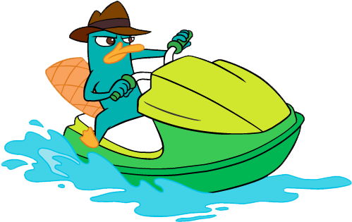 Perry The Platypus Clipart Clipartfox - Clip Art Jet Ski (516x335), Png Download