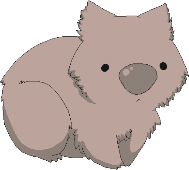 Vector Black And White Download A Bit Different Pinterest - Cartoon Wombat (670x601), Png Download